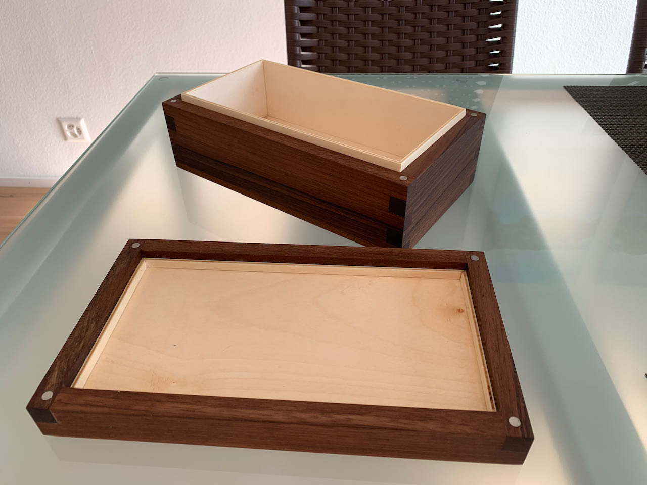 Box made out of Walnut and Maple