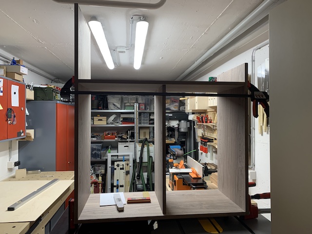 Trocken zusammengesteckt