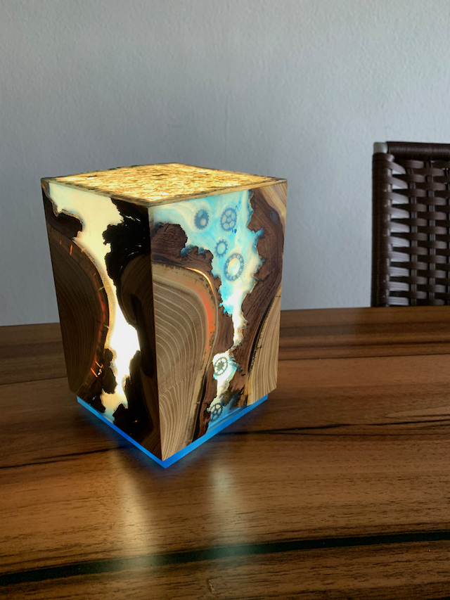 Giessharzlampe fertiggestellt